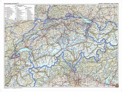 Stra&szlig;enkarte Schweiz