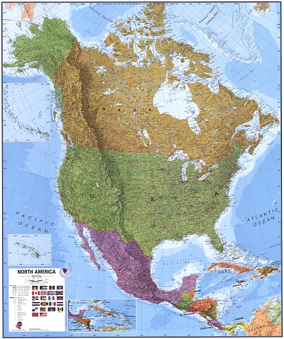 Landkarte Nordamerika